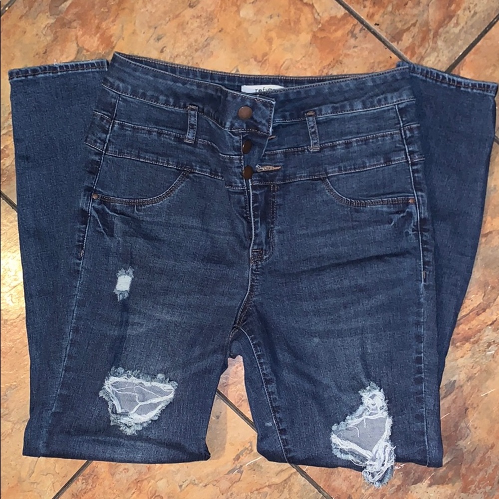 High waist distressed Refuse jeans